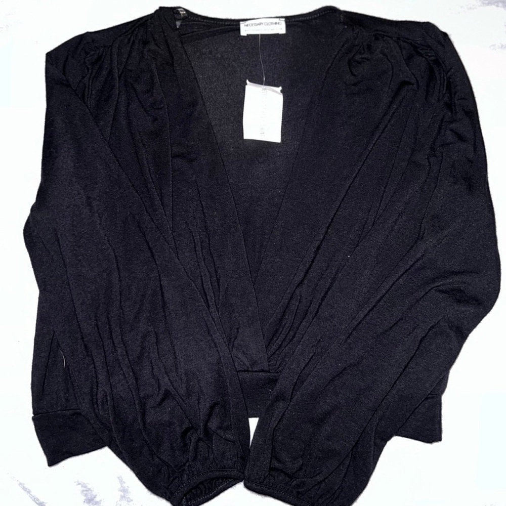 New Necessary Clothing Black Crop Top Size L
